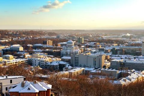 Panoramic view of Kaunas 스톡 사진