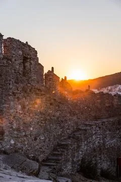 Panoramic view of Kavala city Greece from the Byzantine fortress or castle,.. Stock Photos