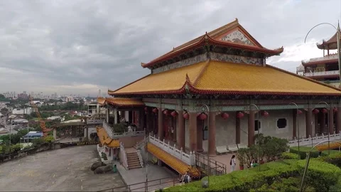 Panoramic View, Kek Lok Si Buddhist Temple, George Town, Penang, Malaysia 스톡 동영상 296368046