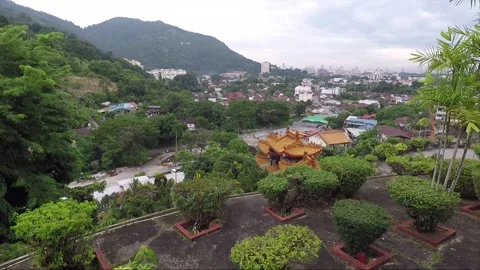 Panoramic View from Kek Lok Si Buddhist Temple, George Town, Penang, Malaysia Stock-Footage 296369018