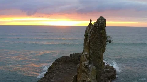 Panoramic View Of Kiama Downs Australia's  Cathedral Rocks By The Sea In Stock Footage 156227574