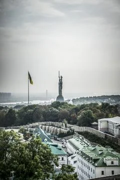 Panoramic view of Kiev Stock Photos