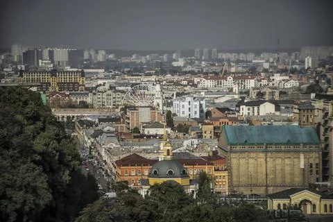 Panoramic view of Kiev Stock Photos