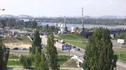 Panoramic View of Kiev Ukraine Stock Footage 46182602