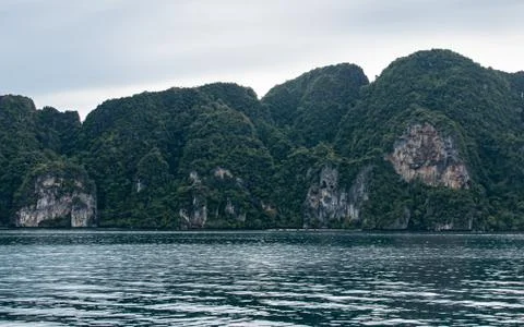 Panoramic view from koh phi phi, thailand  Foto stock