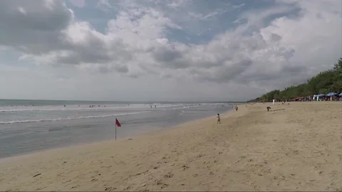 Panoramic View, Kuta beach, Bali, Indonesia Stock Footage 303068358