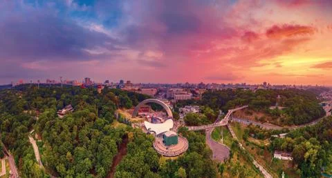 Panoramic view of Kyiv Stock-Fotos