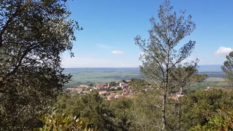 Panoramic view of Laconi, Sardinia Stock Footage 202073466