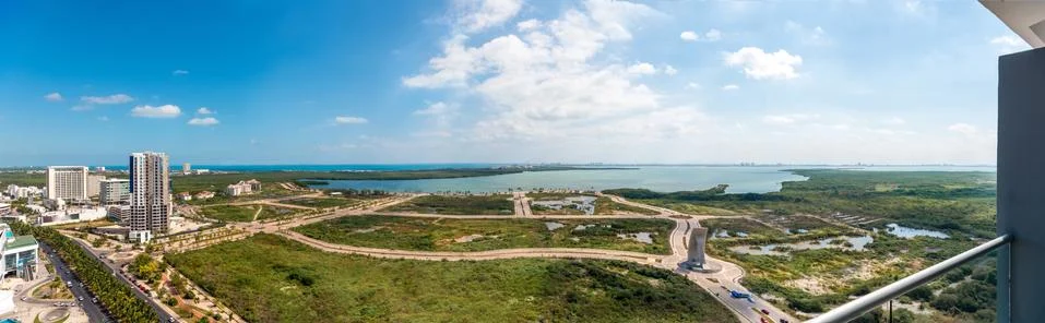 Panoramic view of the lagoon Stock Photos