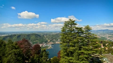 Panoramic view of lake Como 01 Stock Footage 192436494