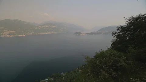 Panoramic view of Lake Como 스톡 동영상 123418704
