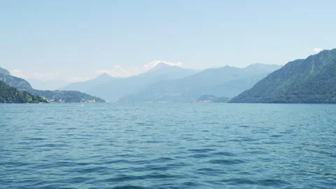 Panoramic view of Lake Como (Lago di Como), Lombardy, Italy Video stock 251829356