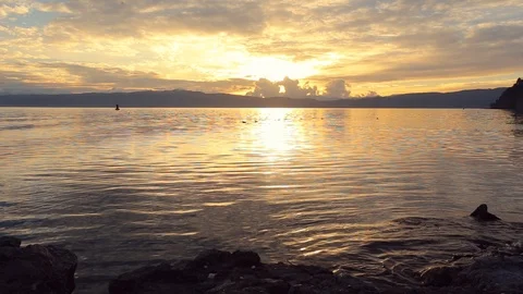 Panoramic view of Lake Stockbeeldmateriaal 102132387