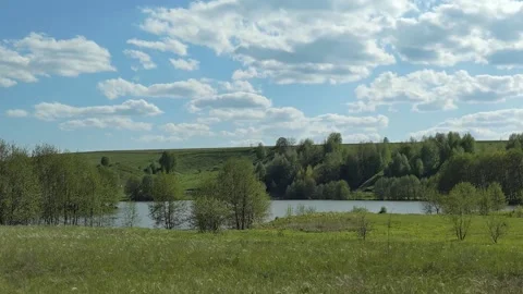 Panoramic view of the lake. Stock Footage 195455296