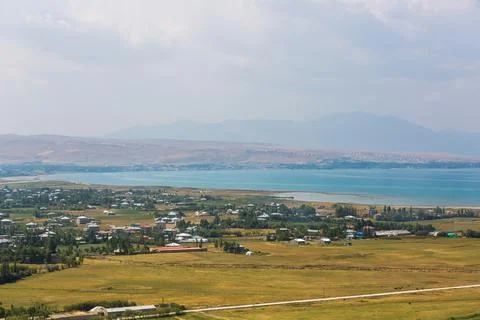 Panoramic view of Lake Van. Foto stock
