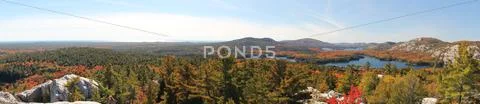 Panoramic view of the lakes of Killarney in autumn. Stock Photos