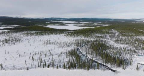 Panoramic view of Lapland, in Stock Footage 220035081