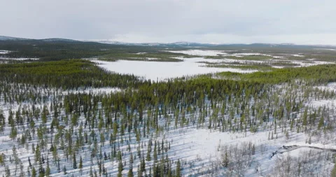 Panoramic view of Lapland, Sweden Stock Footage 220037460
