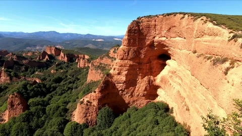 Panoramic view of Las Medulas Stock Footage 271639068