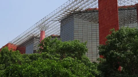 Panoramic view of LIC Jeevan Bharti Building in New Delhi Stock Footage 318397957