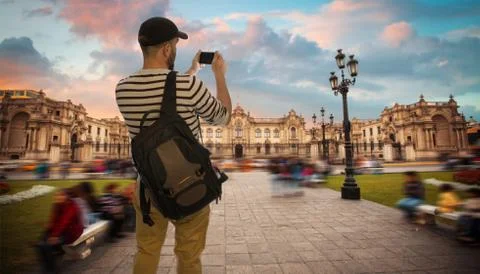 Panoramic view of Lima Stock Photos