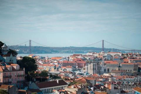 Panoramic view of Lisbon Stock Photos