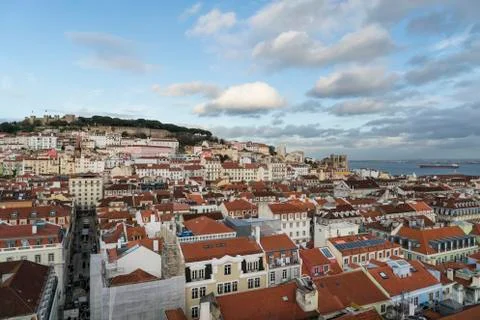 Panoramic view of Lisbon Stock Photos