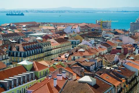 Panoramic view of Lisbon Stock Photos