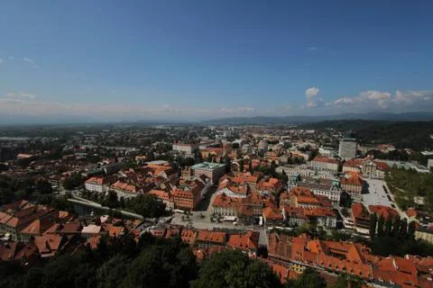 Panoramic view of Ljubljana Stock Photos