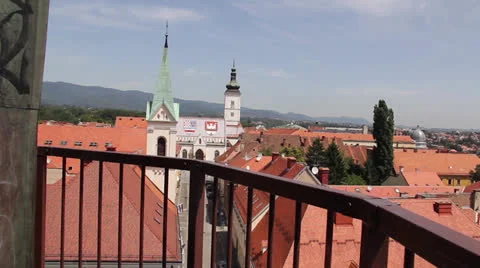 Panoramic view from the Lostrčak Tower Video stock 24771452