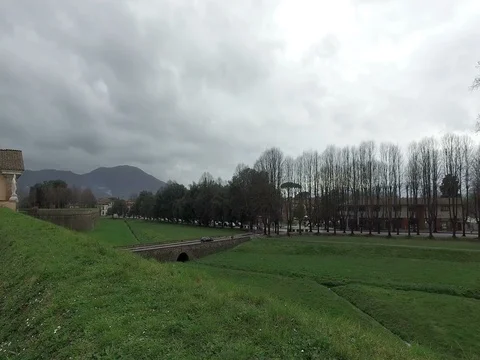 Panoramic view of Lucca park,Italy Video stock 75403629
