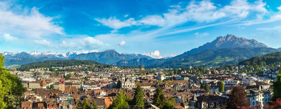 Panoramic view of Lucerne Foto stock