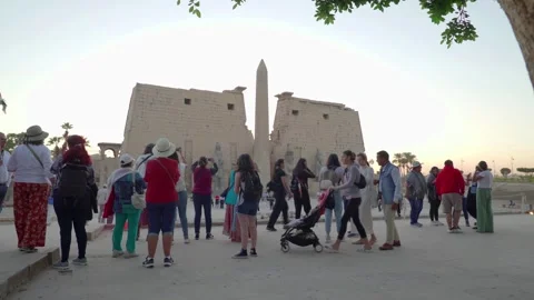 Panoramic view of Luxor temple. Stock Footage 242054830