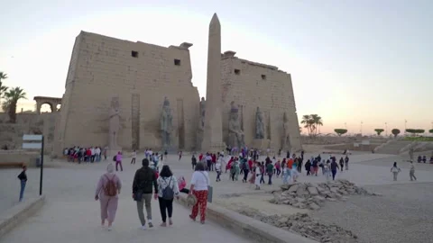 Panoramic view of Luxor temple. Stock Footage 242054831