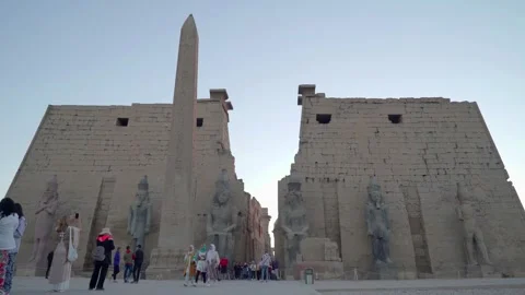 Panoramic view of Luxor temple. Stock Footage 242054886