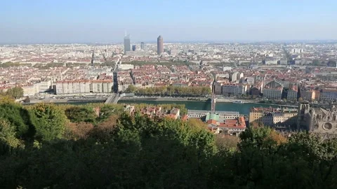 Panoramic view of Lyon Video stock 138234532