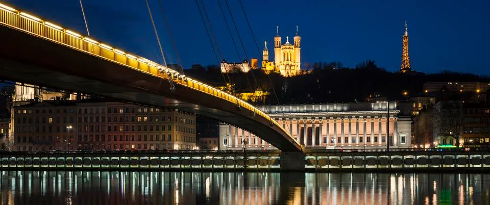 Panoramic view of Lyon Stock Photos