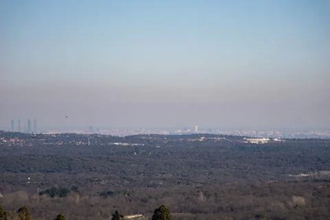 Panoramic view of Madrid in Spain Stock Photos