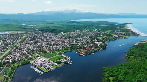Panoramic View of the Magical Town of San Blas, Nayarit Mexico Stock Footage 280782290