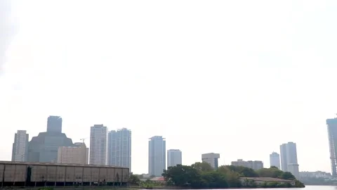 Panoramic View of the Main Commercial Buildings and Hotels of Colombo City - Sri Stock-Footage 254529341