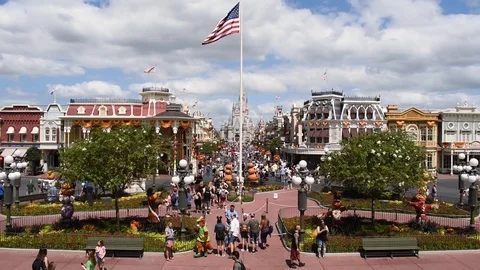 Panoramic view of Main Street 2 Stock Footage 118147070