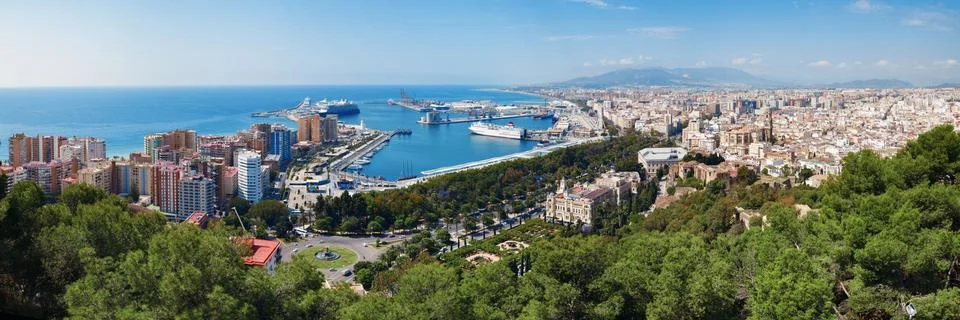 A panoramic view of Malaga Stock Photos