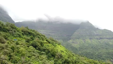 Panoramic view of Malshej Ghat 스톡 동영상 141035732
