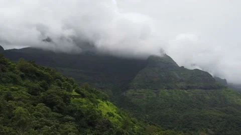 Panoramic view of Malshej Ghat Video stock 141035780