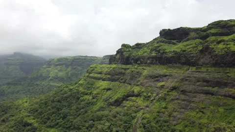 Panoramic view of Malshej Ghat 스톡 동영상 141035804