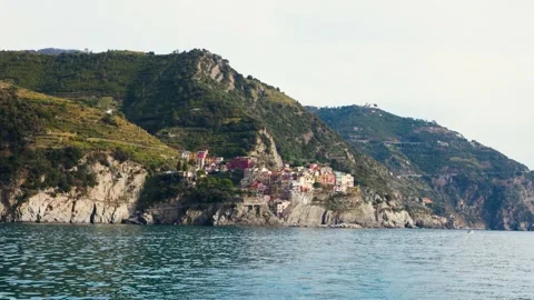 Panoramic view of Manarola Stock Footage 223242560