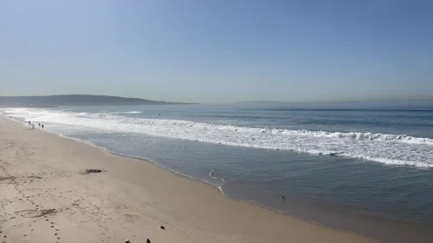 Panoramic view on the Manhattan Beach in Los Angeles Stock Footage 329900340