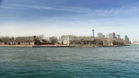 Panoramic View of Manhattan seen on City Tour, New York Stock Footage 24389534
