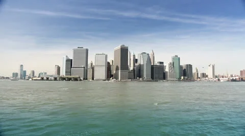 Panoramic View of Manhattan seen on City Tour, New York Stock Footage 24392496