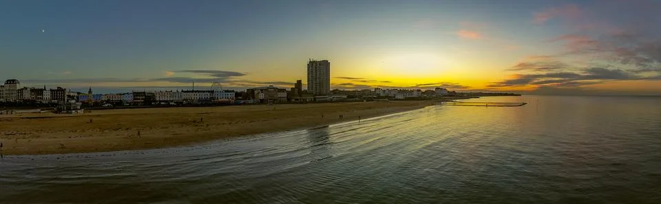 Panoramic view of Margate Beach Foto stock